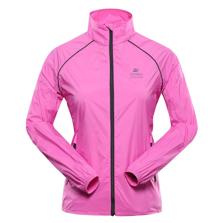 Bunda dámská ALPINE PRO SPINA 2 s DWR růžová