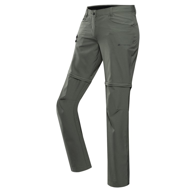 Kalhoty dámské dlouhé ALPINE PRO NESCA 2 s COOL DRY zelené