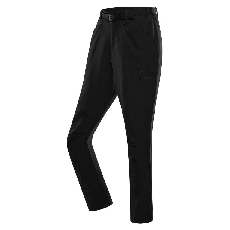 Kalhoty pánské dlouhé ALPINE PRO CORB softshellové s COOL DRY černé