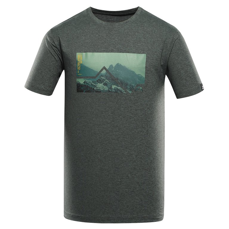 Triko pánské krátké ALPINE PRO GORAF 2 z recyklovaného materiálu zelené