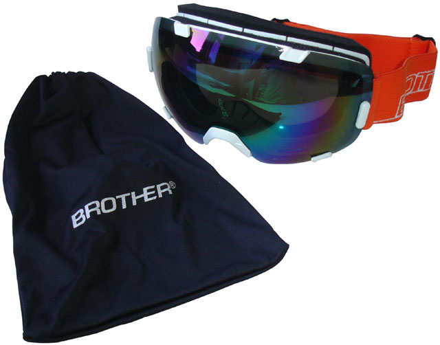 brýle lyžařské BROTHER B298 s velkým zorníkem bílé