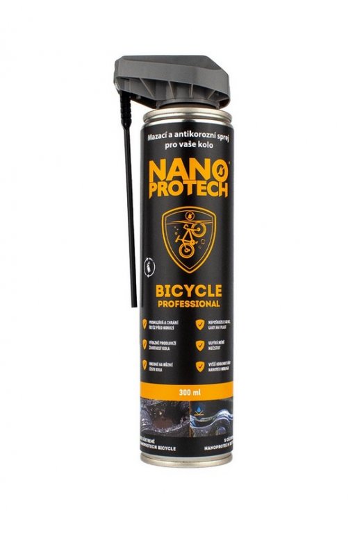 Olej NANOPROTECH Bicycle spray na řetězy, rám a další části 300ml