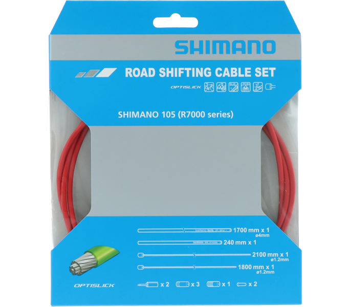 bowdeny+lanka Shimano R7000 SP41+RS900 OPTISLICK set červený