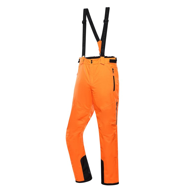 Kalhoty pánské dlouhé ALPINE PRO LERMON lyžařské oranžové