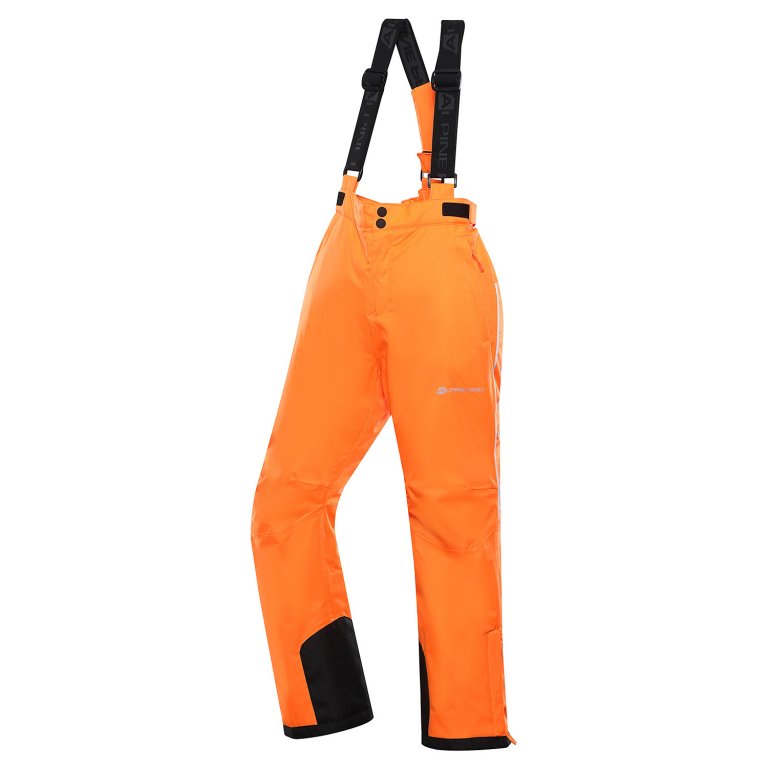 Kalhoty dětské dlouhé ALPINE PRO LERMONO lyžařské oranžové