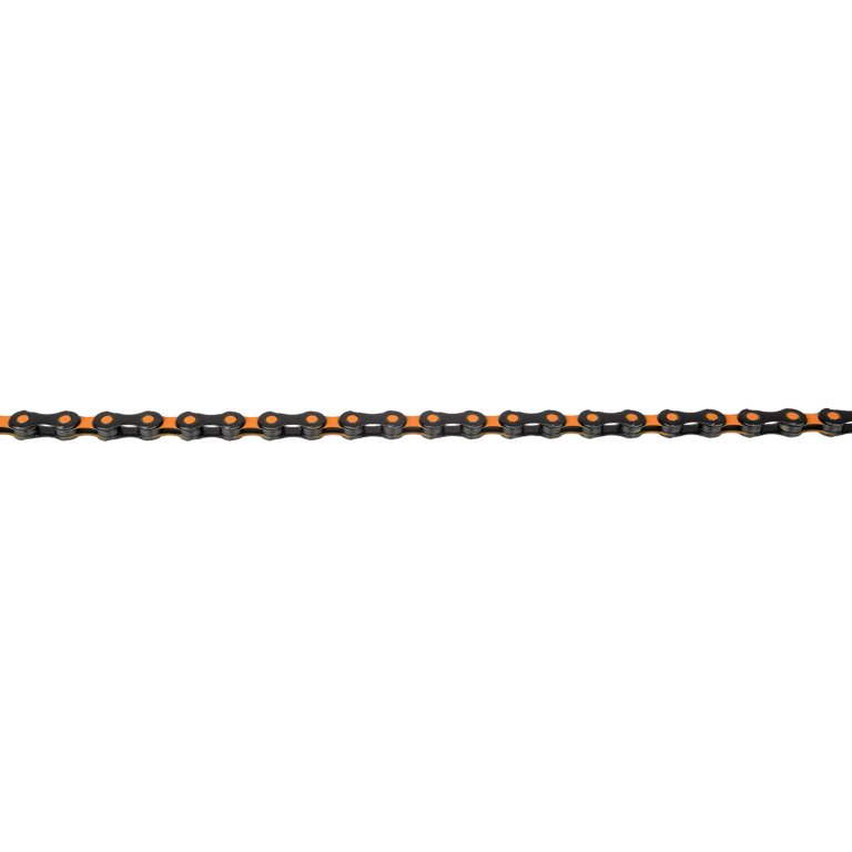 řetěz KMC DLC12 černo-oranžový 126čl. BOX