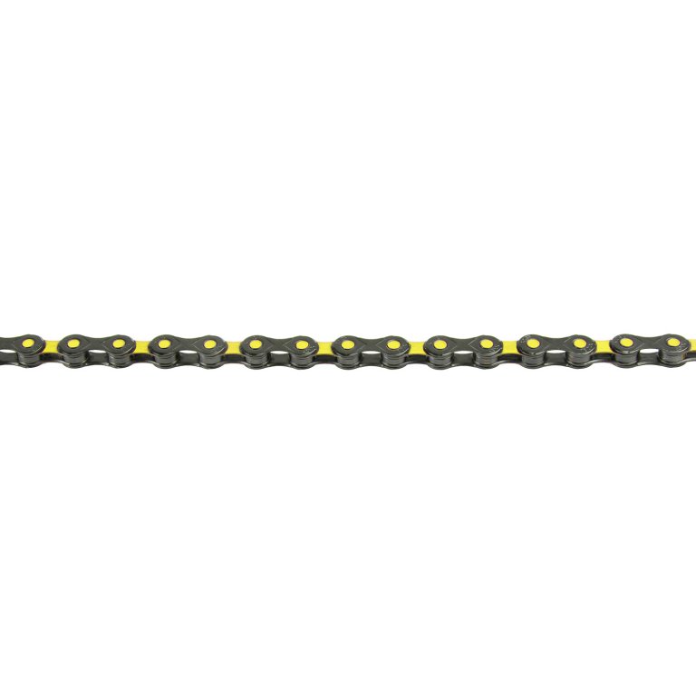 řetěz KMC DLC12 černo-žlutý 126čl. BOX