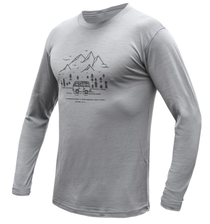 Triko dlouhé pánské SENSOR MERINO ACTIVE VAN LIFE šedé