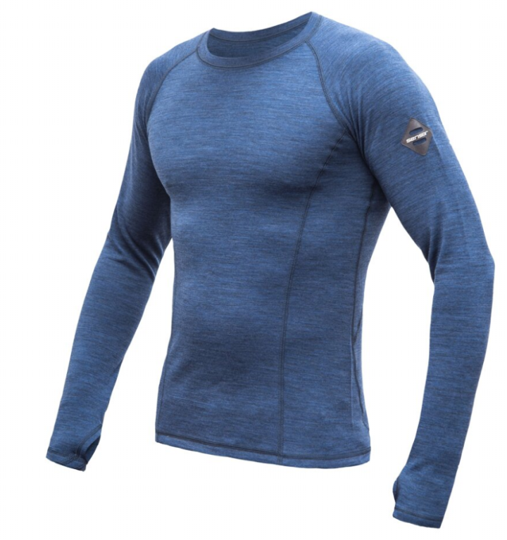 Triko dlouhé pánské SENSOR MERINO BOLD modré