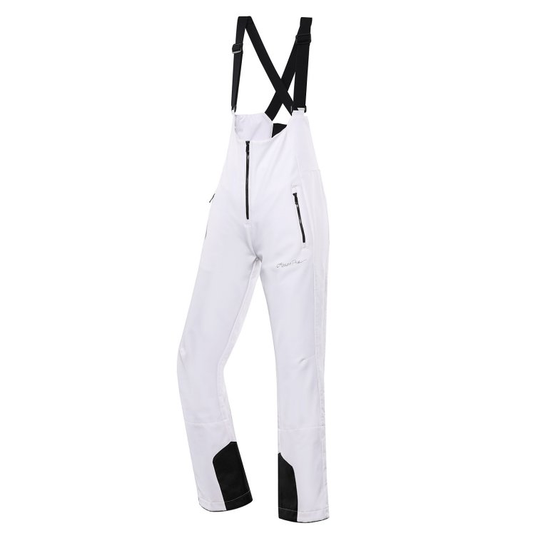 Kalhoty dámské dlouhé ALPINE PRO GERANA softshellové bílé