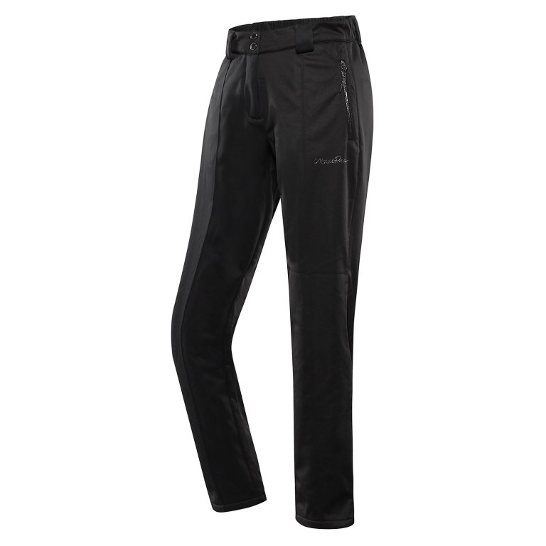 Kalhoty dámské dlouhé ALPINE PRO UFEDA softshellové černé