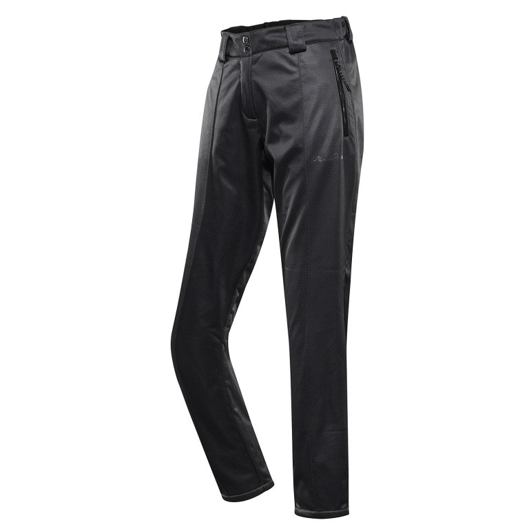 Kalhoty dámské dlouhé ALPINE PRO UFEDA softshellové černé