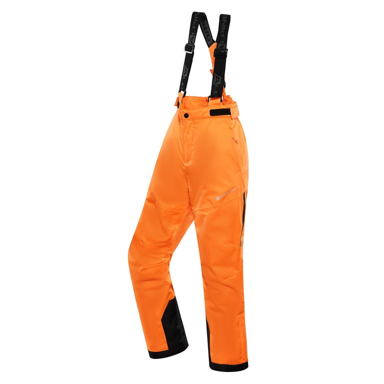 Kalhoty dětské dlouhé ALPINE PRO OSAGO lyžařské s membránou PTX oranžová