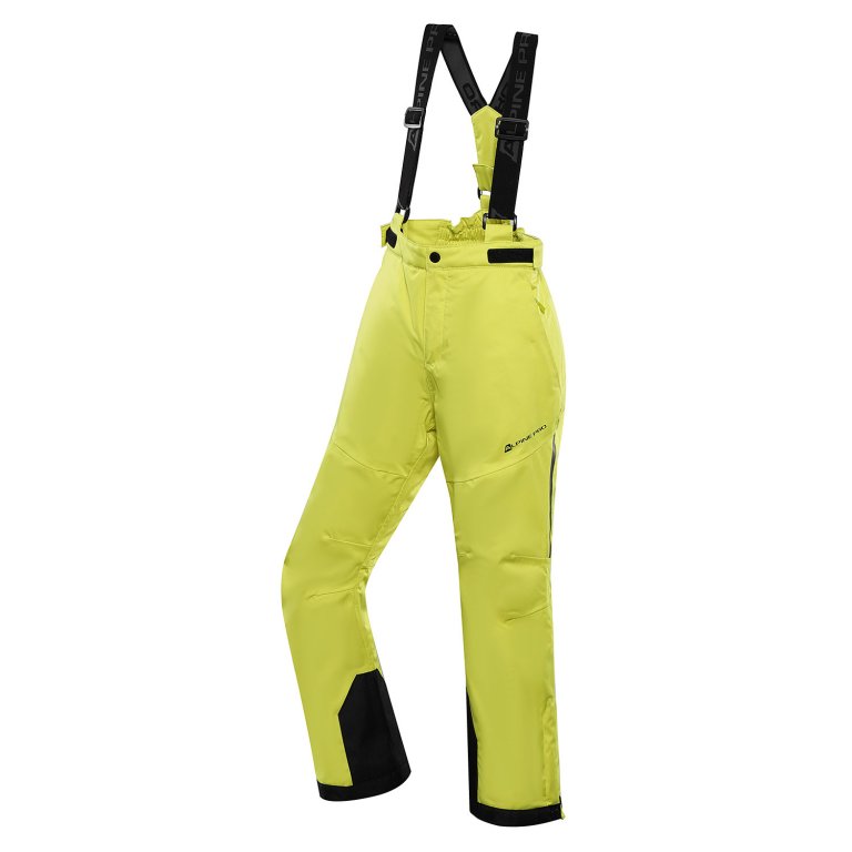 Kalhoty dětské dlouhé ALPINE PRO OSAGO lyžařské s membránou PTX zelená