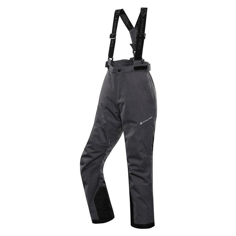 Kalhoty dětské dlouhé ALPINE PRO OSAGO lyžařské s membránou PTX černá