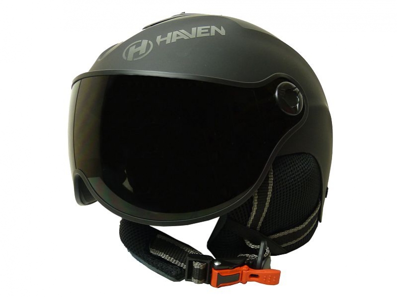 Přilba lyžařská HAVEN Visor černá + černé brýle